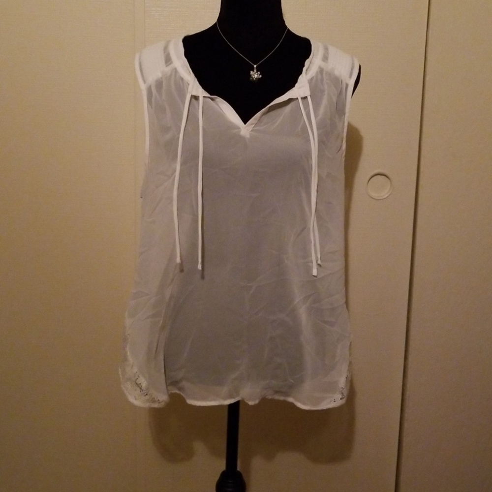 Candie's Sheer Sleevless Top